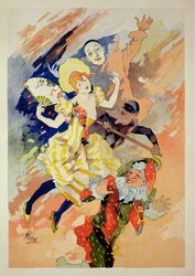 Gengivelse af en plakat for en pantomime, 1891